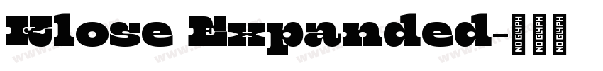 Klose Expanded字体转换